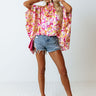 Pretty And Pleasant Satin Top In Light Pink Image - 1