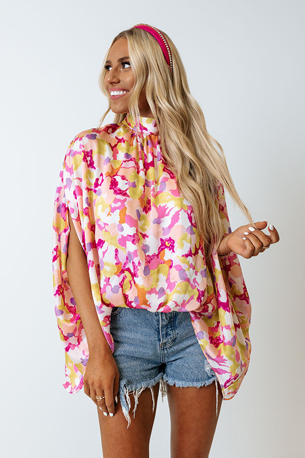 Pretty And Pleasant Satin Top In Light Pink Image - 2
