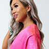 Somewhere Sunny Beaded Hoop Earrings Image - 1