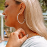 Meeting For Brunch Hoop Earrings In White Image - 1