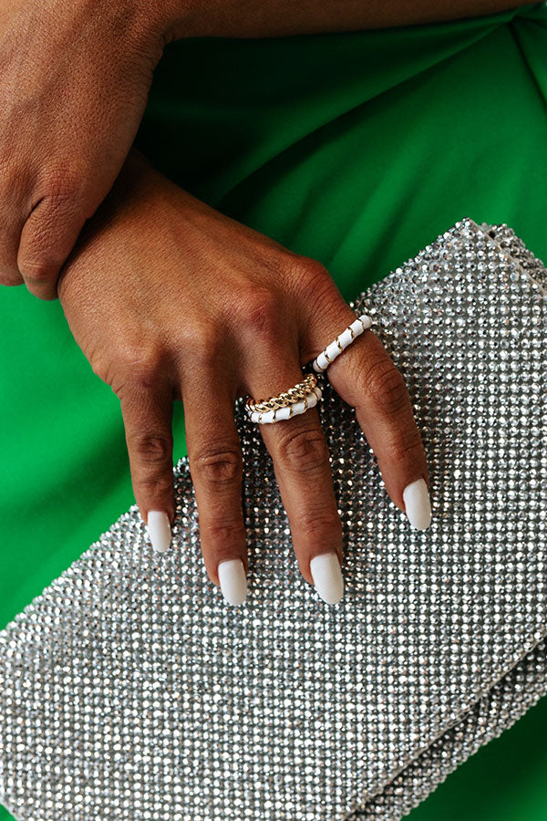 First Class Pass Ring Set in White Image - 2