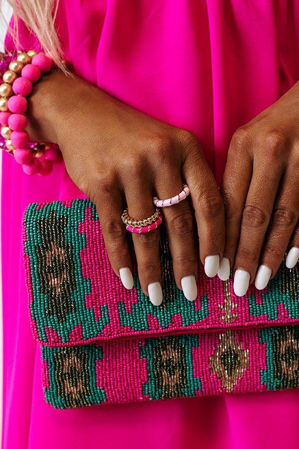 First Class Pass Ring Set in Pink Image - 2