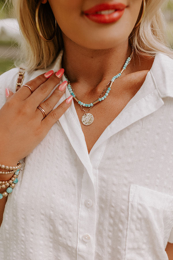 Follow Your Happiness Layered Necklace Image - 1
