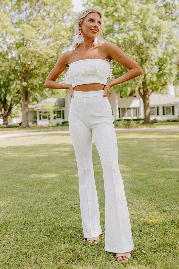 The Rixy High Waist Flare In Cream Image - 1