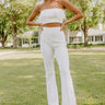 The Rixy High Waist Flare In Cream Image - 1
