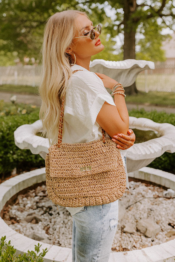 Sunny Pier Woven Purse In Tan Image - 1