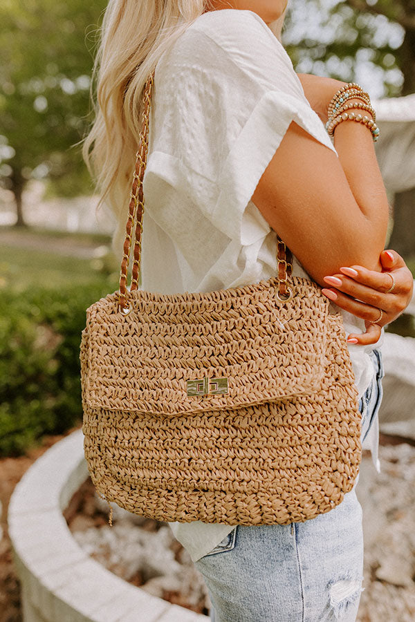 Sunny Pier Woven Purse In Tan Image - 2