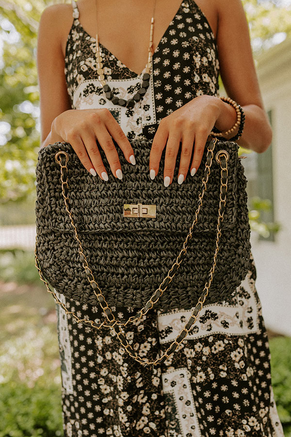 Sunny Pier Woven Purse In Black Image - 1