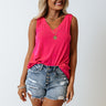 Friends For Life Shift Tank In Hot Pink Image - 1