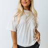Fun And Done Shift Tee In Stone Curves Image - 1