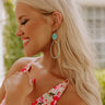 Weekend By The Coast Hoop Earrings In Turquoise Image - 1