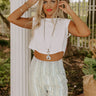 Making Mischief Crop Top In White Image - 1