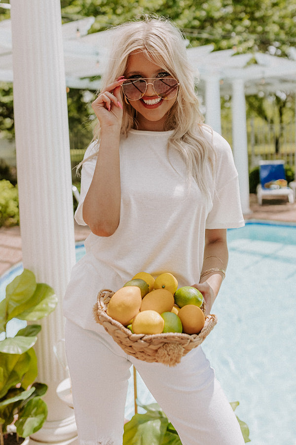 Plain And Simple Shift Tee In White Image - 1