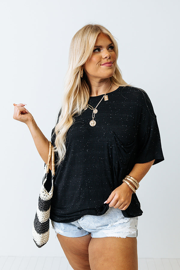 Fun And Done Shift Tee In Black Curves Image - 1