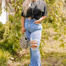 The Forma High Waist Distressed Flares Curves Image - 1