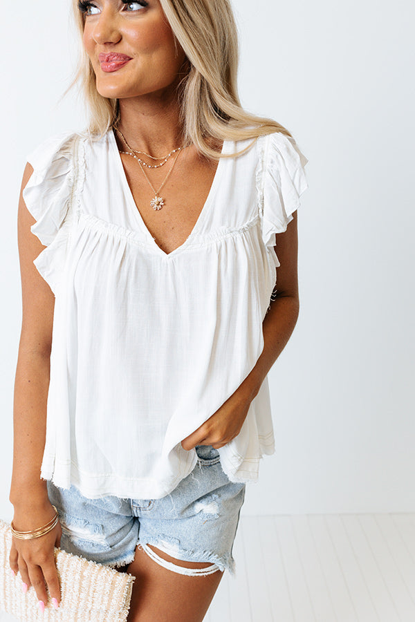 Covered In Sunshine Shift Top In White Image - 3