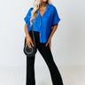 Name Of The Game Shift Top In Ocean Blue Image - 1