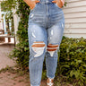 Risen The Clark High Waist Distressed Jean Curves Image - 1