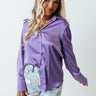 Plan For Success Satin Button Up In Lavender Image - 1