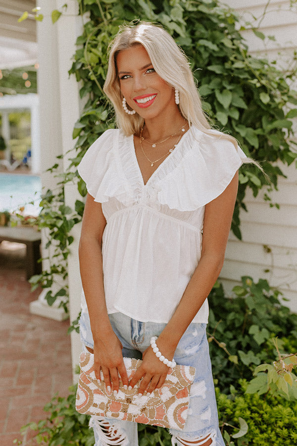 Share The Love Babydoll Top In White