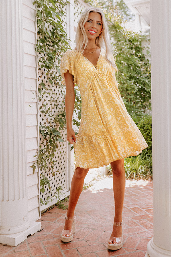 Summer Break Babydoll Dress In Primrose Yellow