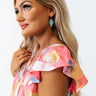 Kendra Scott Framed Tessa Silver Drop Earrings in Variegated Turquoise Magnesite Image - 1