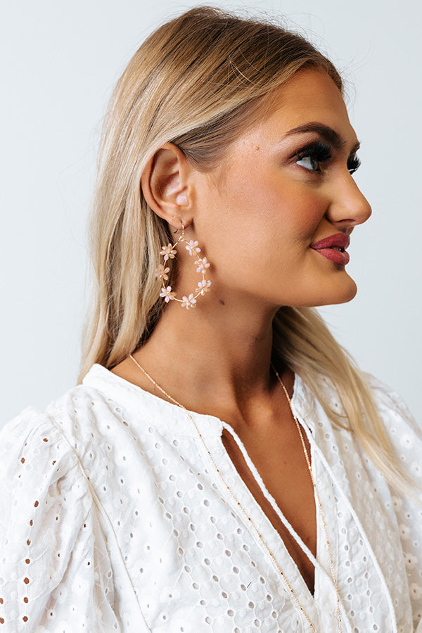 The Perfect Timing Earrings In Light Pink Image - 1