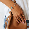 Kendra Scott Elton Gold Cuff Bracelet in Bronze Veined Turquoise Magnesite Red Oyster Image - 1