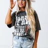Blame It On My Roots Mineral Wash Graphic Tee in Vintage Black Image - 1