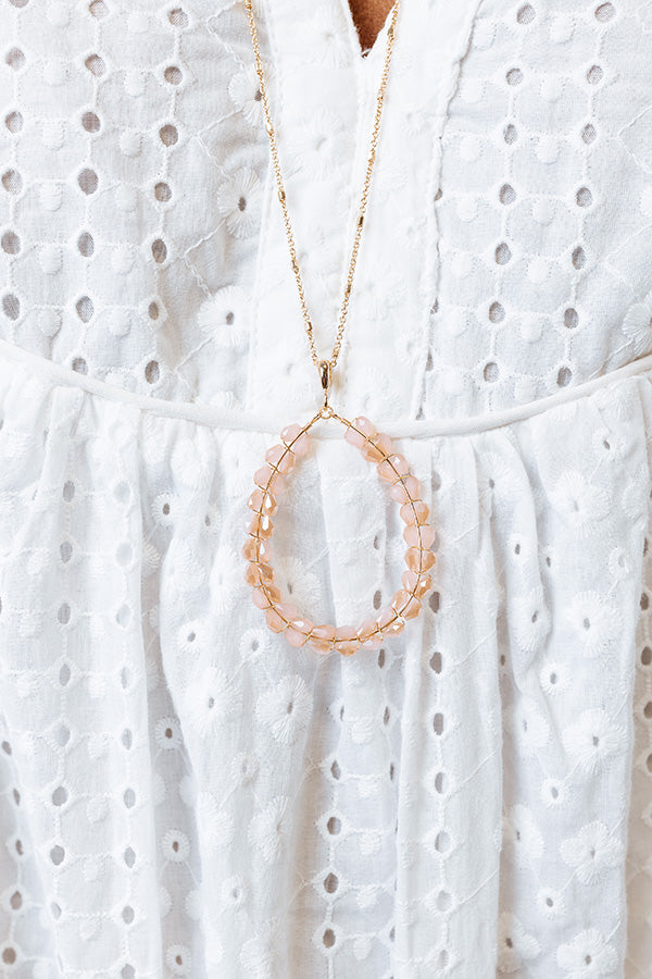 Shimmer In Your Eyes Necklace In Light Pink Image - 2