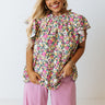Stay Steady Floral Shift Top In Black Curves Image - 1