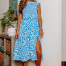Dear Love Floral Midi In Ocean Blue Image - 1