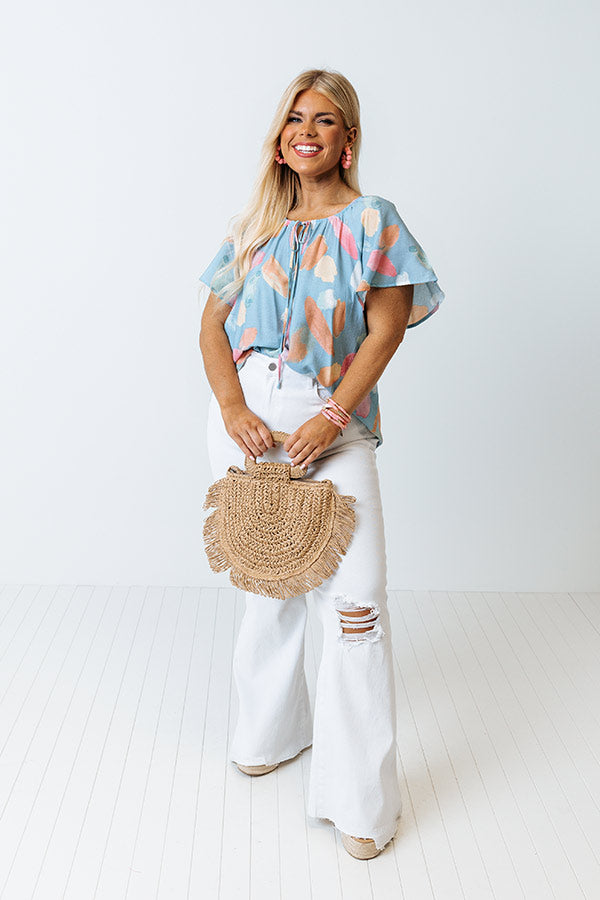 Getting Cuter Shift Top In Sky Blue Curves Image - 2