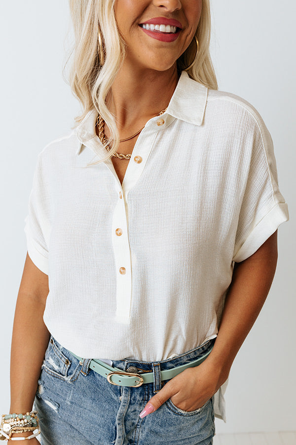 Round Trip Ticket Shift Top In Cream Image - 2