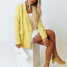 Out In NYC Tweed Blazer In Yellow Image - 1
