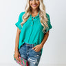 Round Trip Ticket Shift Top In Turquoise Image - 1