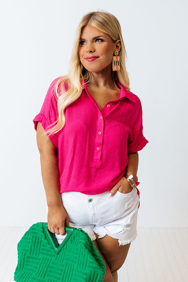 Round Trip Ticket Shift Top In Hot Pink Curves Image - 1