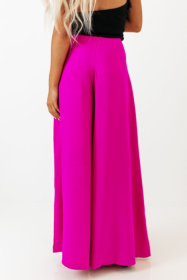 Witty Remark High Waist Flare In Hot Pink Image - 4