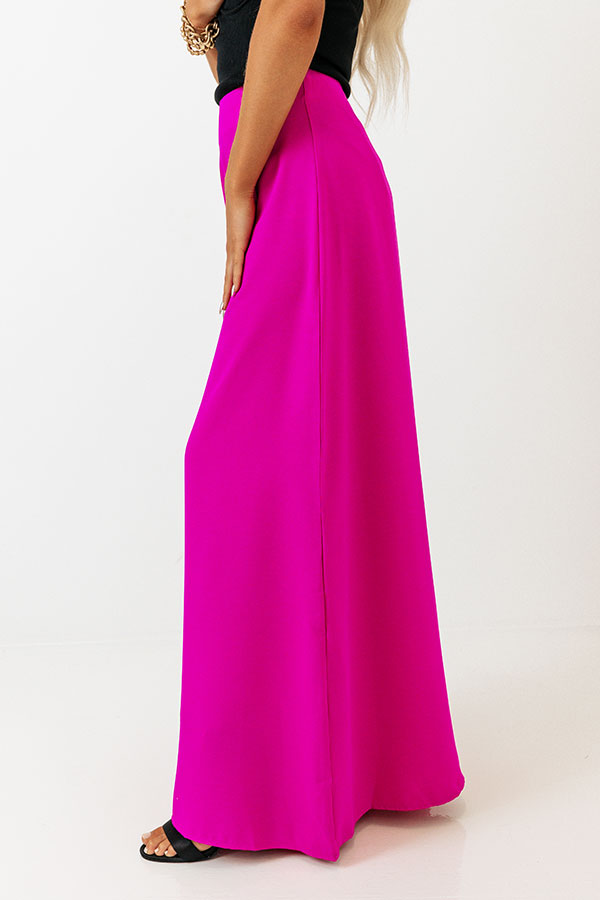 Witty Remark High Waist Flare In Hot Pink Image - 3