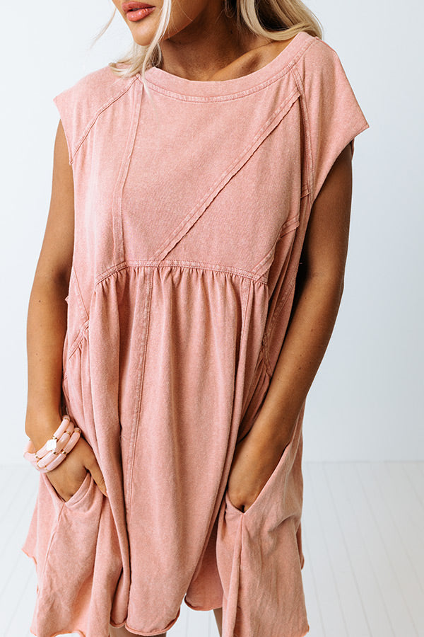 Austin Outing Tunic Dress In Blush Image - 2
