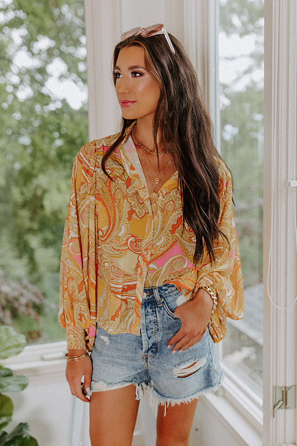 Toasting In Tuscany Shift Top in Primrose Yellow Image - 1