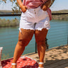 The Craine High Waist Distressed Shorts Curves Image - 1