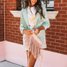 Right On Cue Fringe Crossbody In Rose Quartz Image - 1