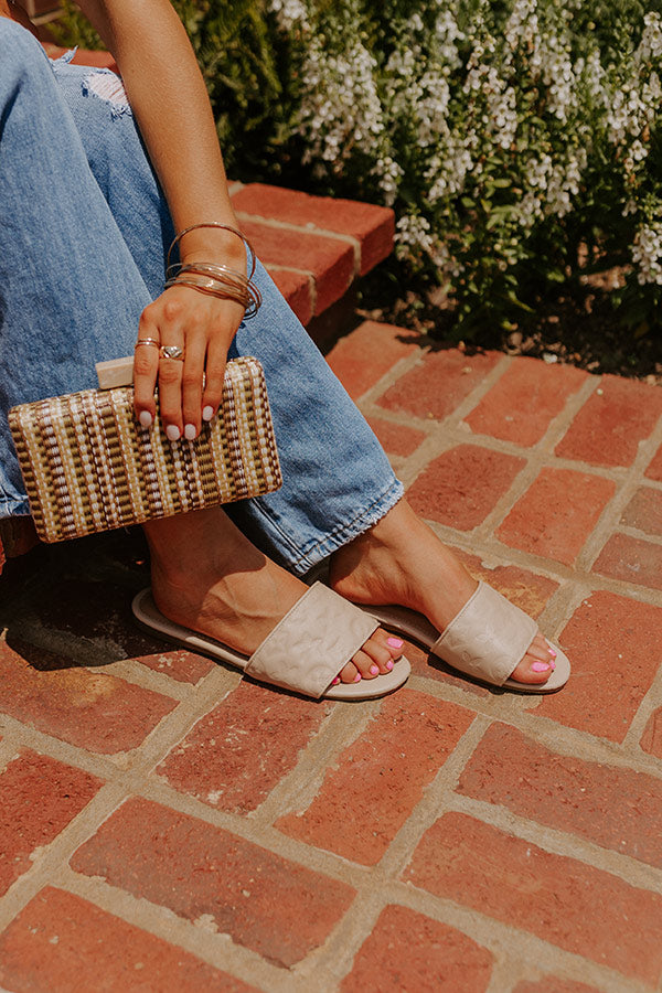 The Becks Faux Leather Sandal In Birch