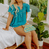 Better Times To Come Shift Top In Turquoise Curves Image - 1