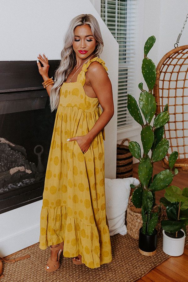 Off Into The Sunset Maxi In Mustard Image - 2