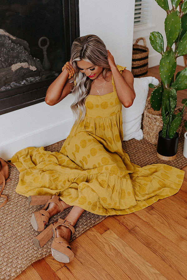 Off Into The Sunset Maxi In Mustard Image - 1