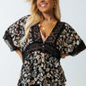 Internet Famous Floral Top In Black Curves Image - 1