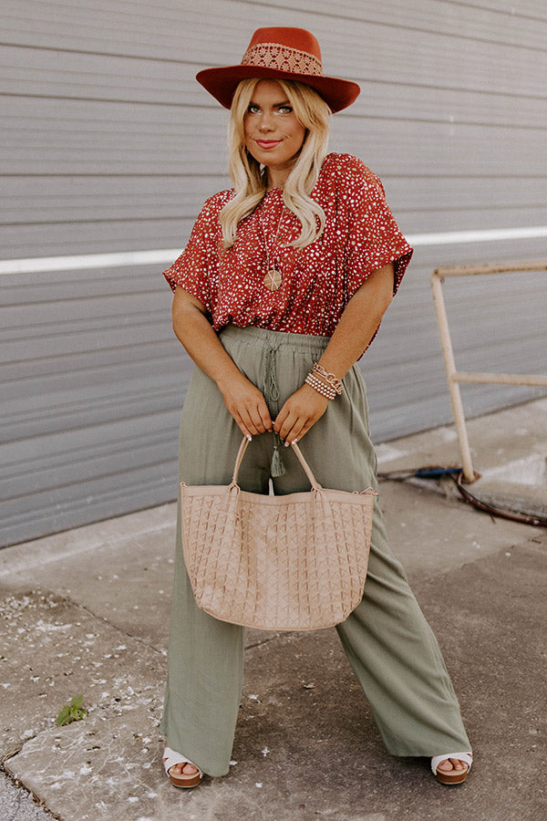 The Compass High Waist Pants In Olive Curves