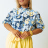 Follow Your Happiness Floral Shift Top In Sky Blue Curves Image - 1